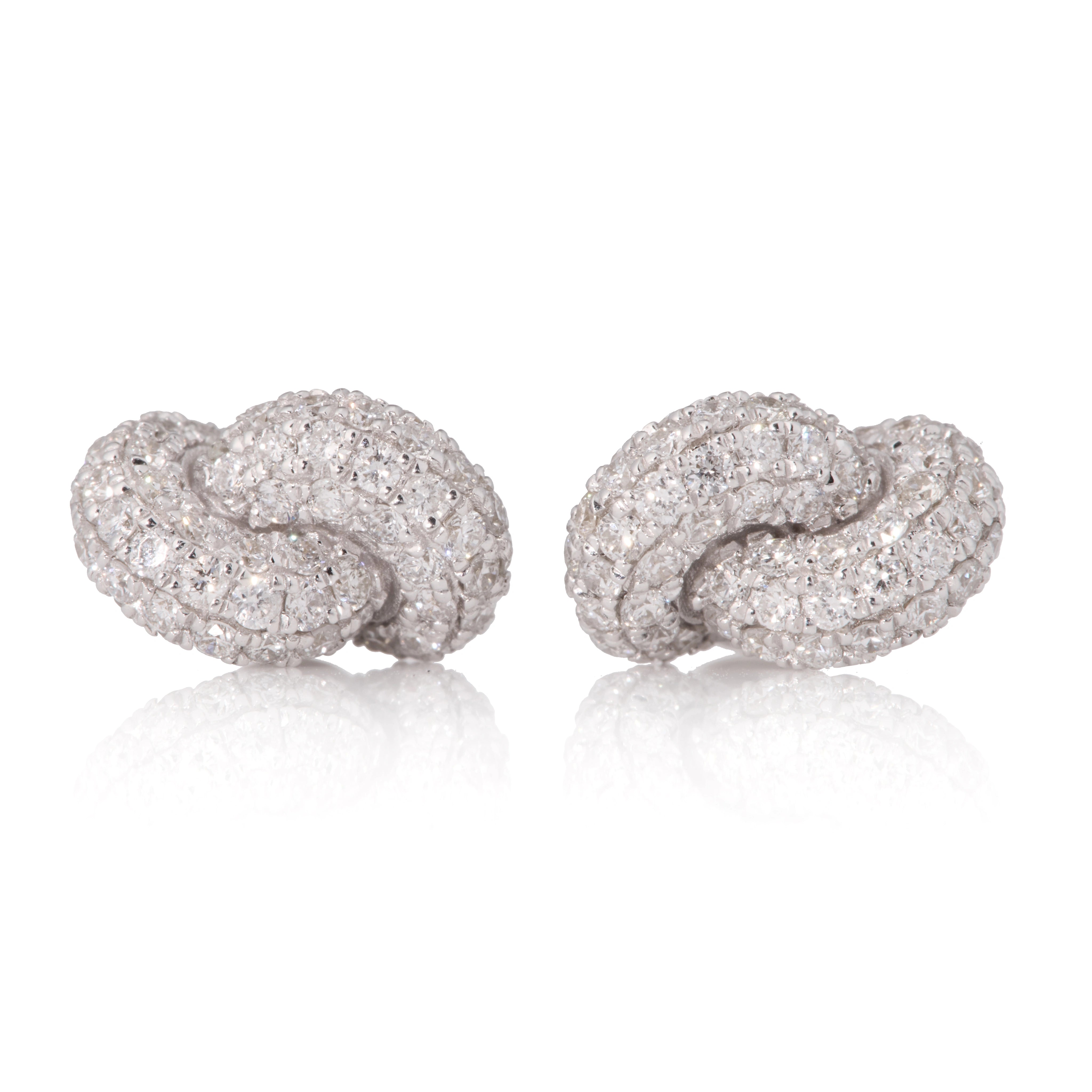 Petite Nouer Pave Knot Studs