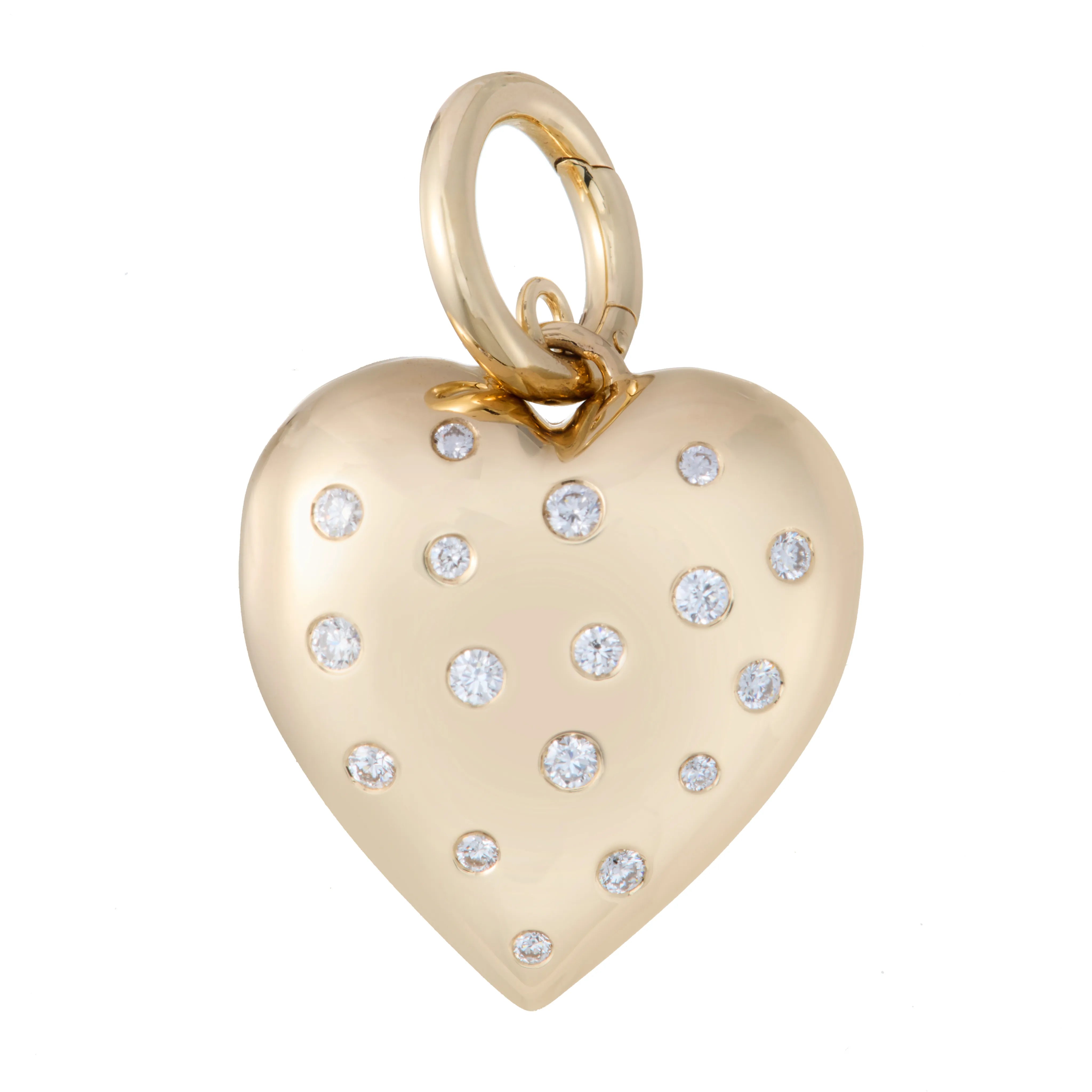 Diamond Dot Bubble Heart Charm