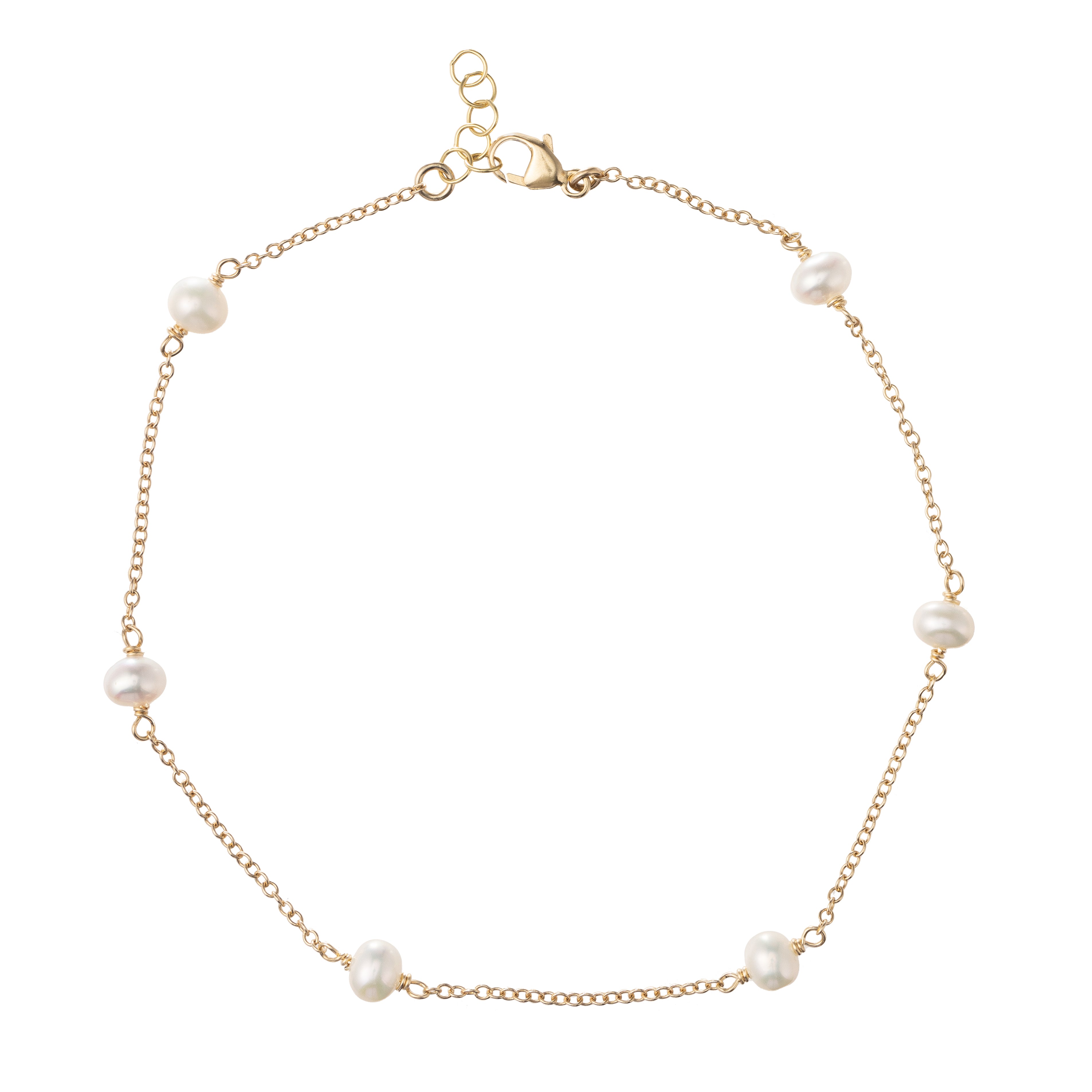 Pearls on Chain Anklet