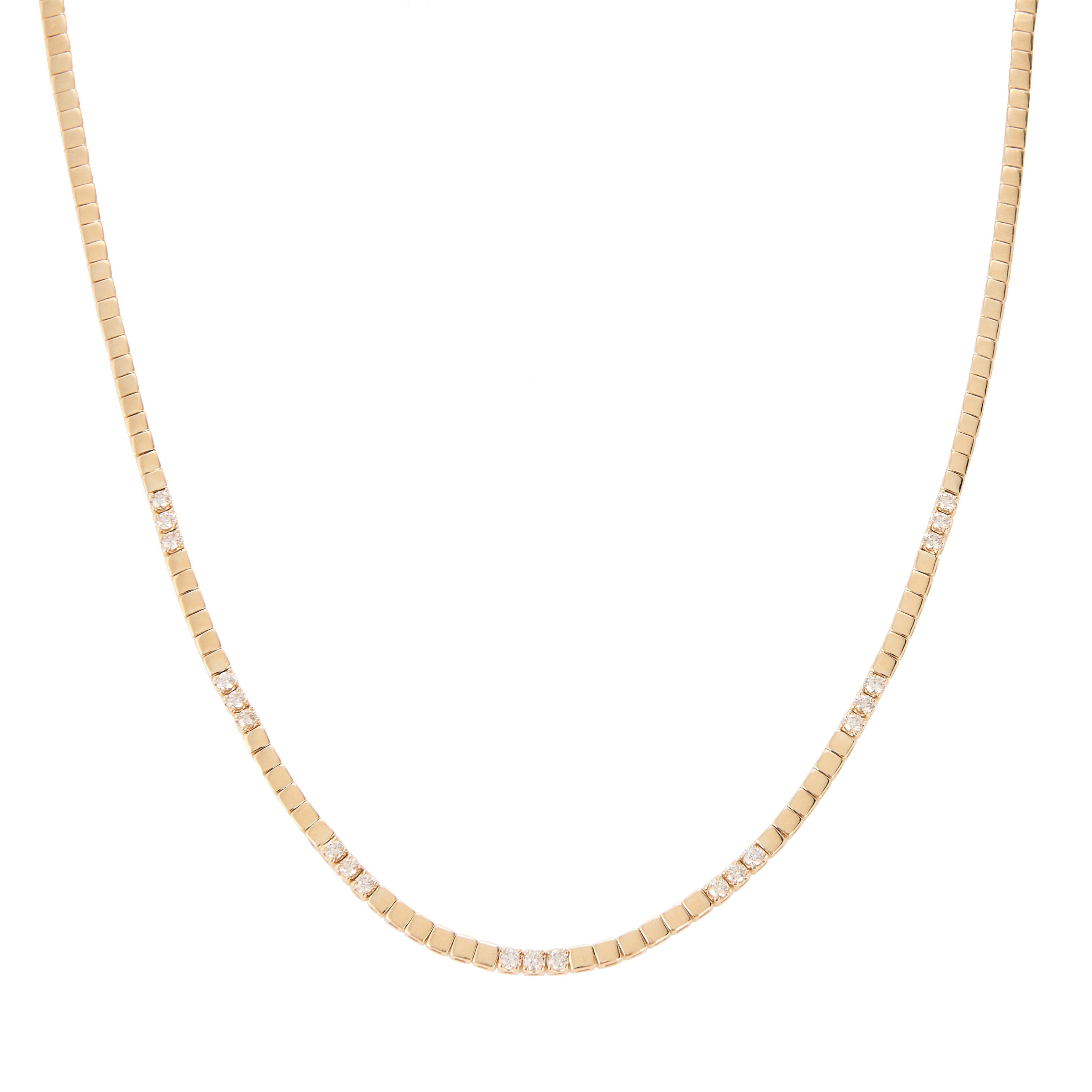 Petite Triple Domino Snake Chain Necklace