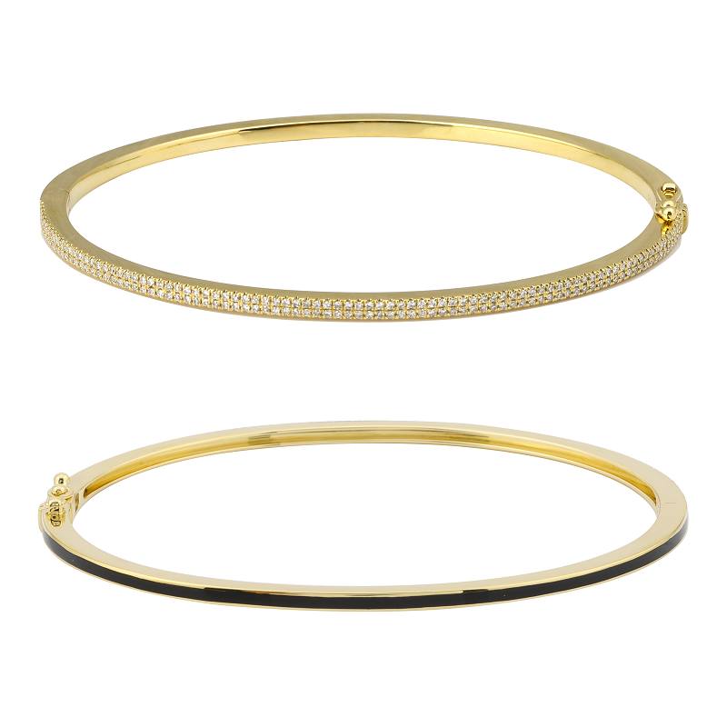 Diamond and Enamel Bangle