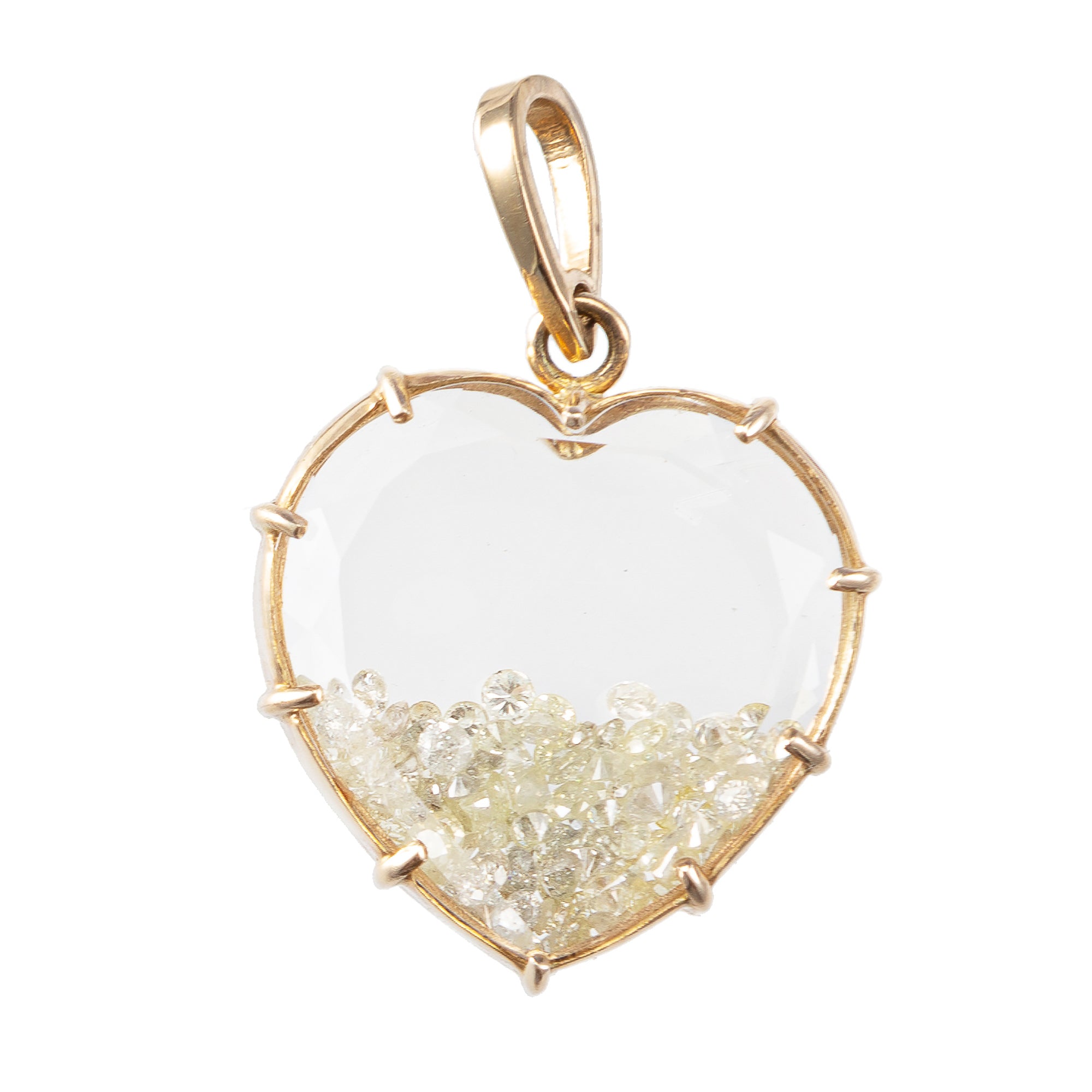 Heart Diamond Shaker Charm