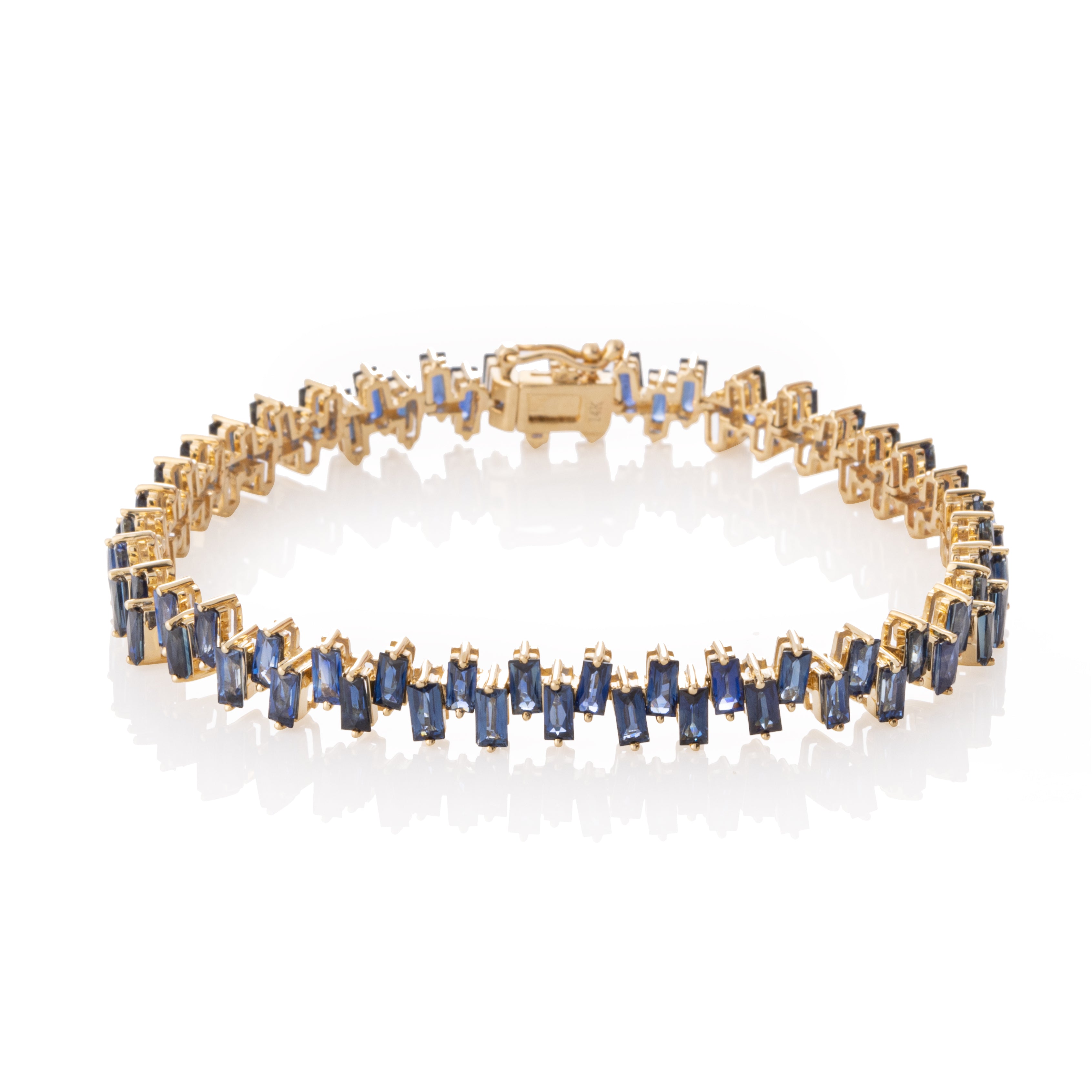 Jagged Sapphire Tennis Bracelet