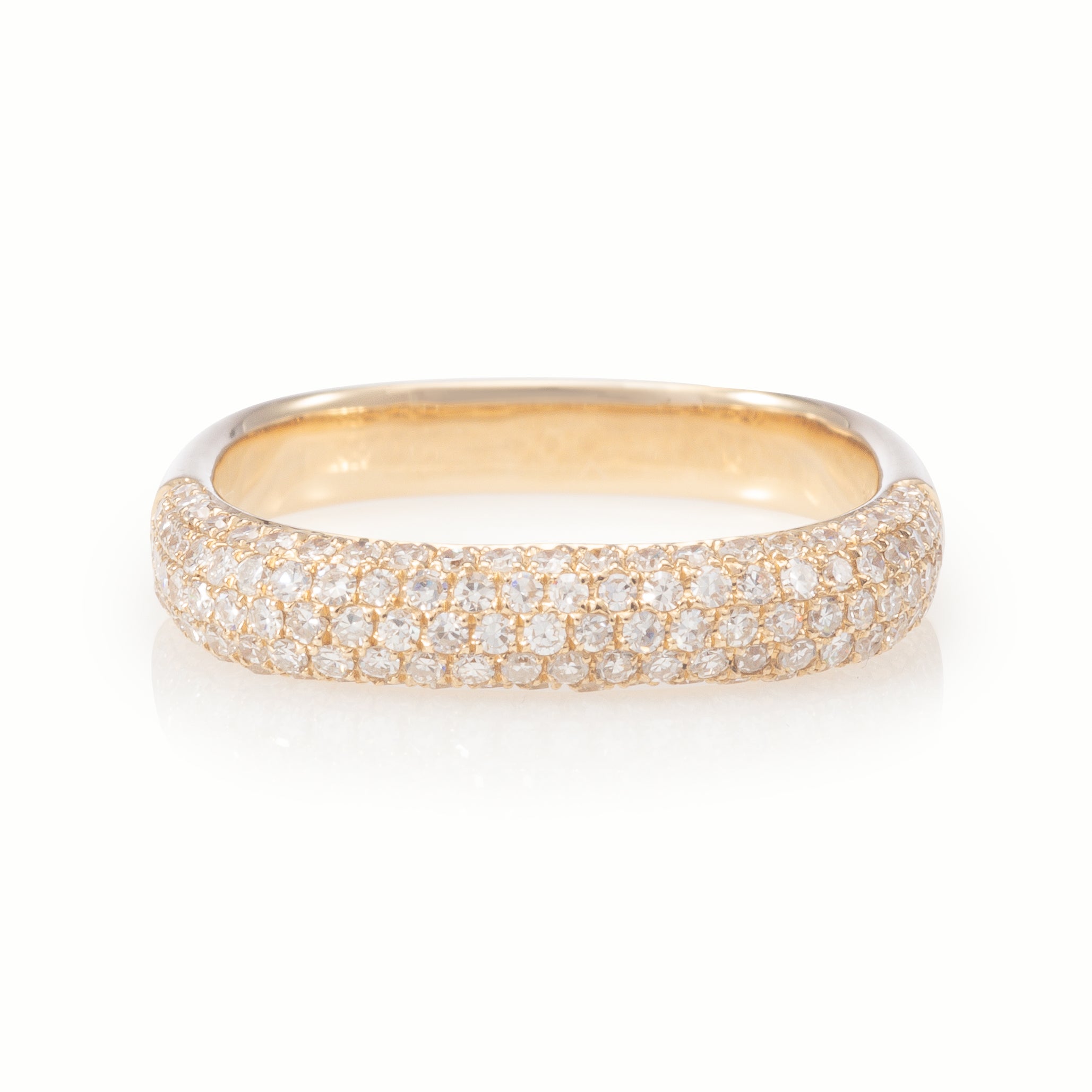 Pave Square Ring