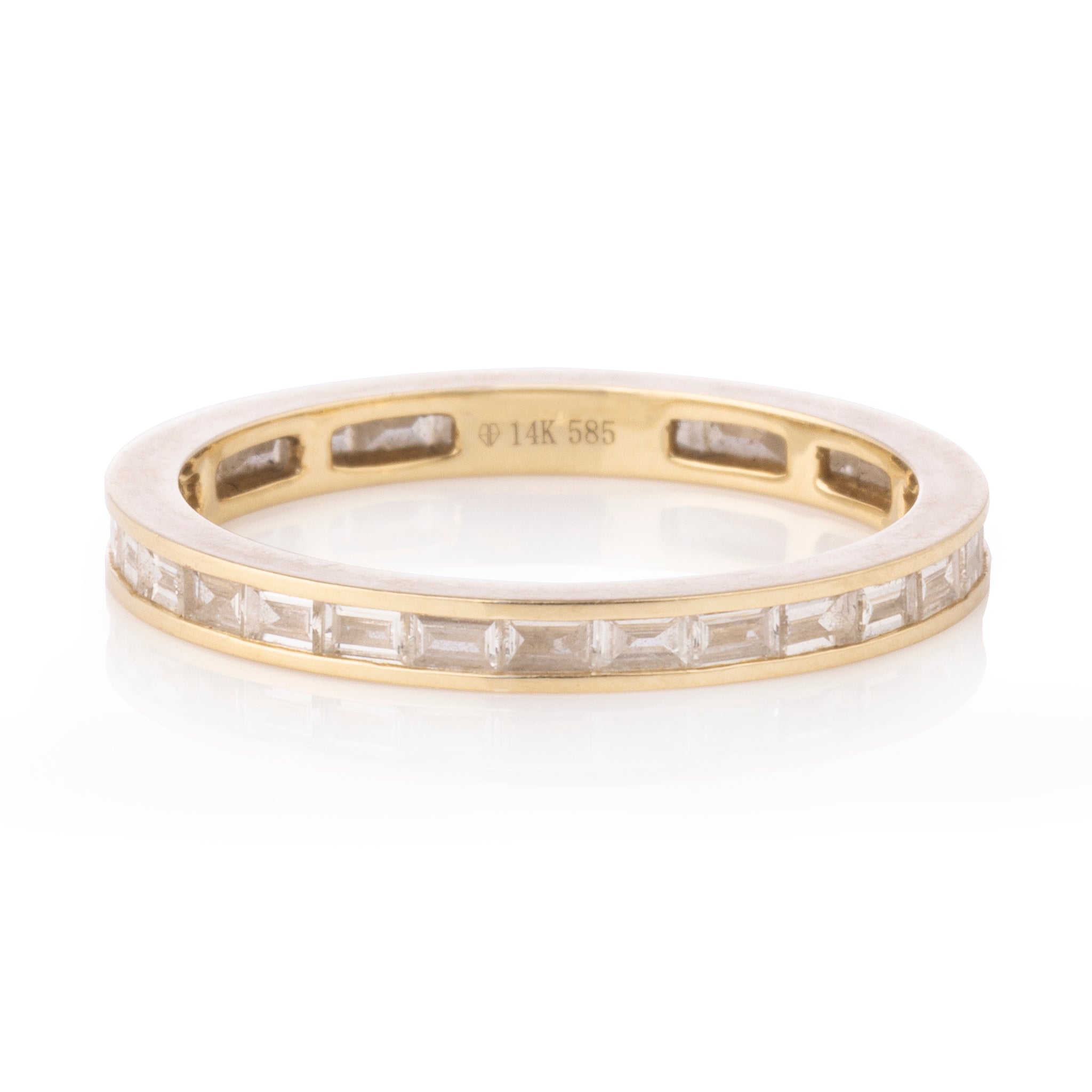 Channel set store baguette eternity band