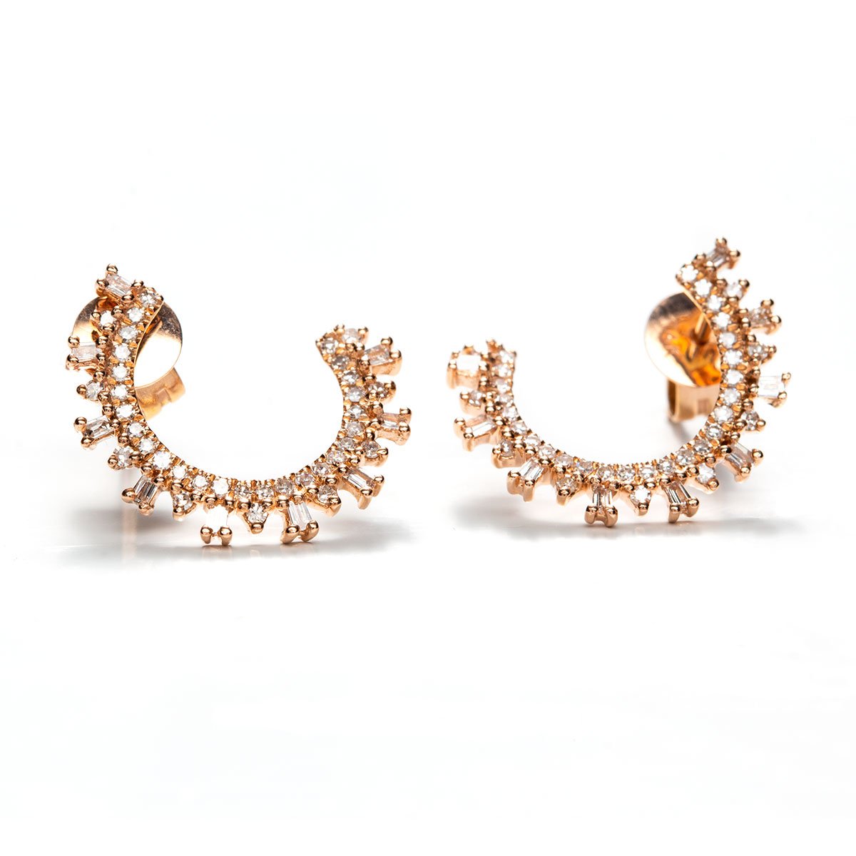 Baguette Spiral Studs-Earrings-Zofia Day Co.