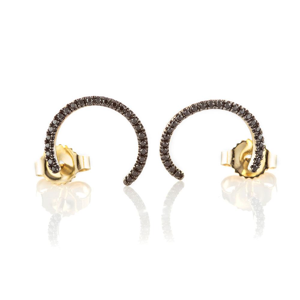 Diamond Spiral Studs-Earrings-Zofia Day Co.