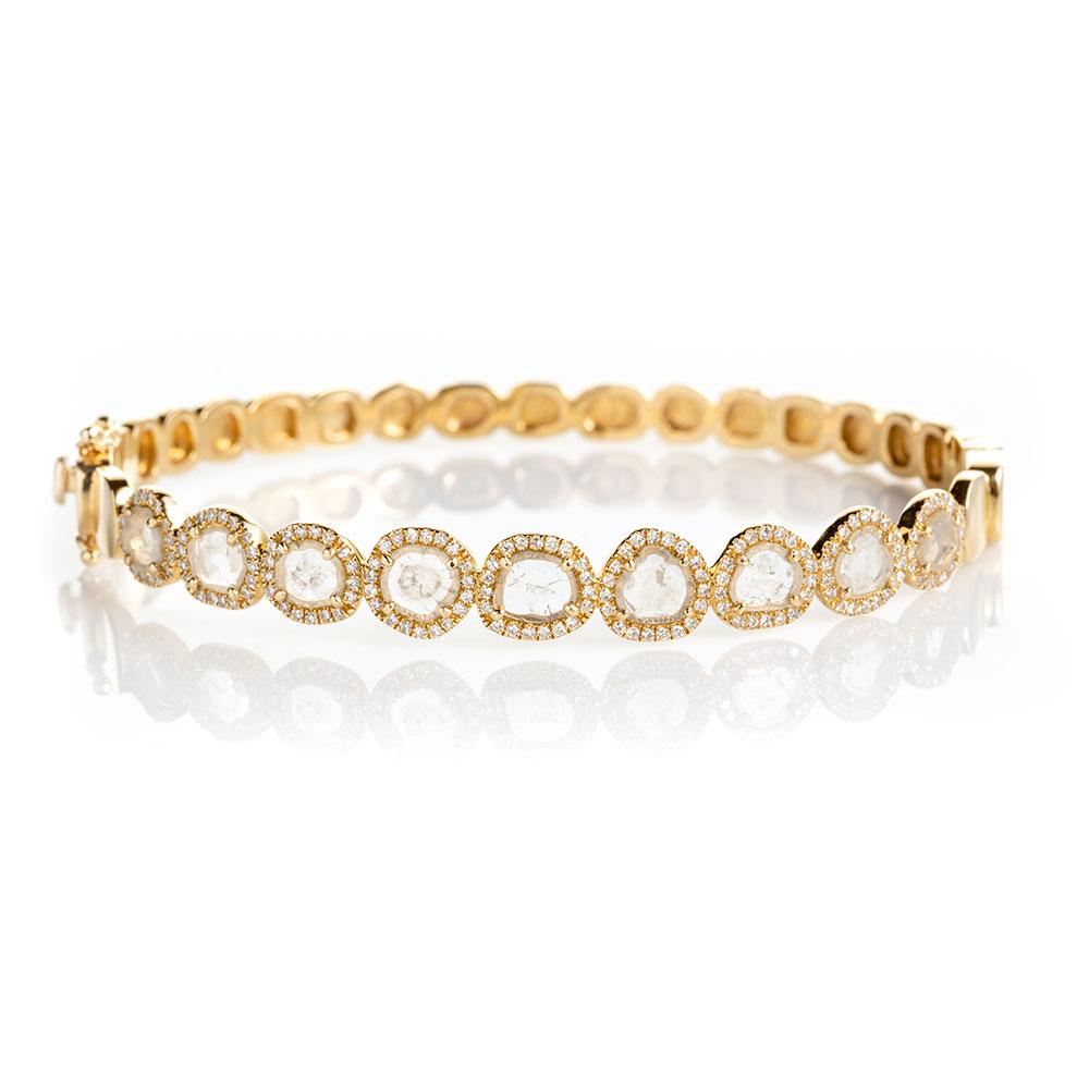 Elysian Slice Diamond Bangle-Bracelets-Zofia Day Co.