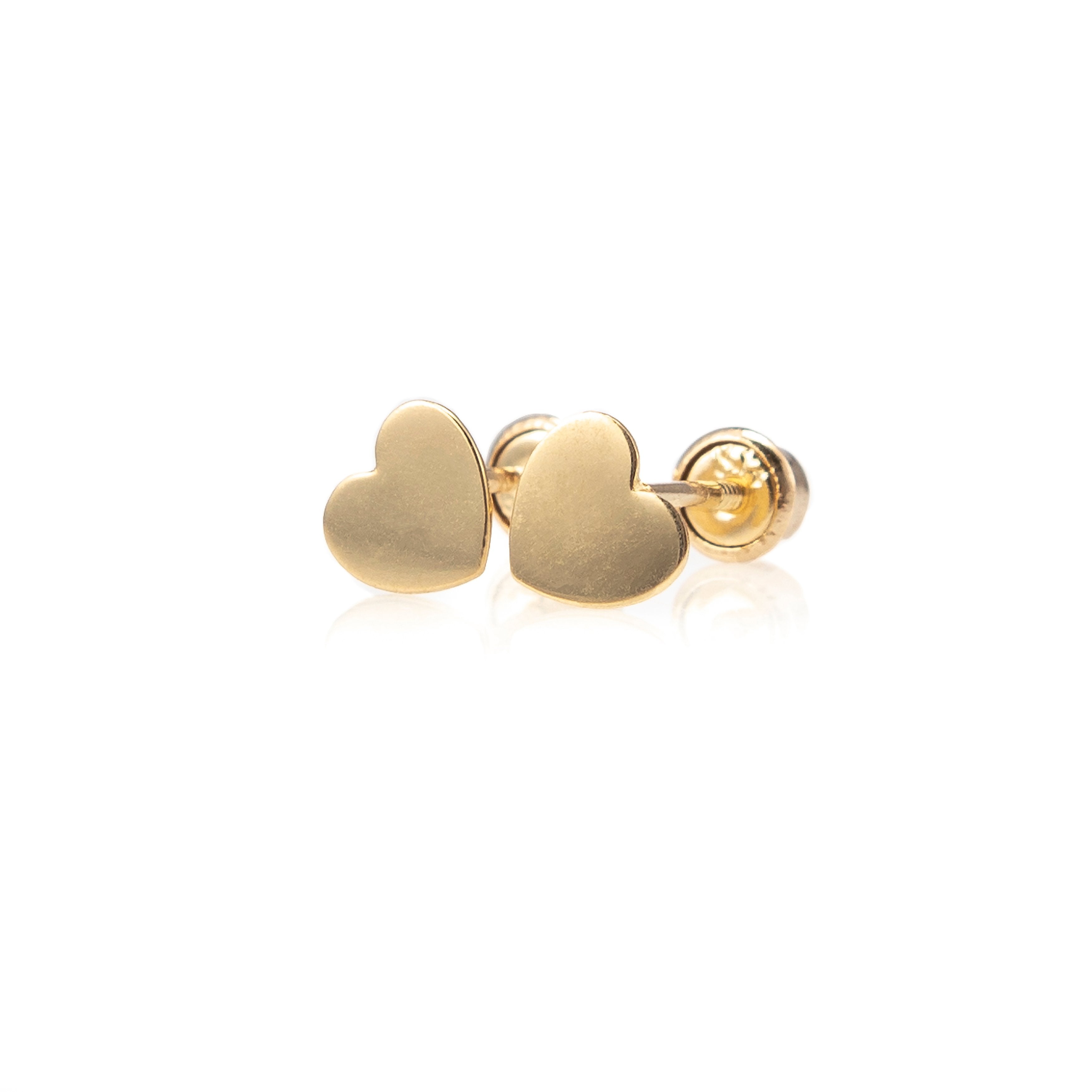 Petite Children's Heart Studs-Earrings-Zofia Day Co.